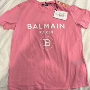 BRAND NEW WITH TAGS Pink BALMAIN women’s T shirt